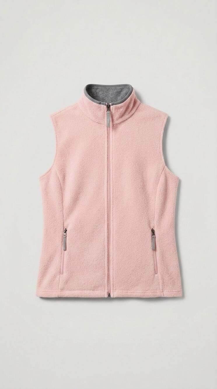 Old Navy Pink Women's Polar Fleece Full Zip Vest Size S